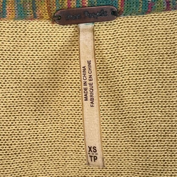 Free People Sundae Pullover Sweater Top Linen Oversized Boho Flare Bell Sleeve - Picture 8 of 12